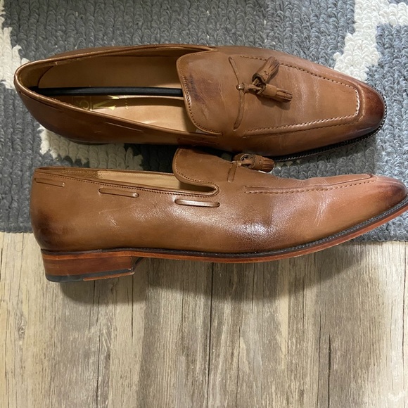 LIKE NEW‼️3DM LEATHER TAN TASSEL LOAFER SZ:13-13.5 - Picture 11 of 16